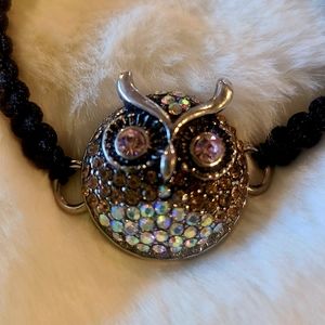 Owl Bracelet w Multi Color Stones 💜💙❤💚🧡🤍